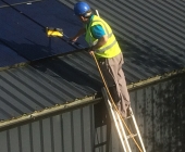 Solar panel cleaning