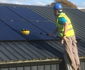 Solar panel cleaning